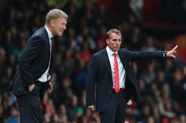 MANCHESTER, ENGLAND - SEPTEMBER 25:  Liverpool Manager Brendan Rodgers gestures during the Capital One Cup Third Round match betwen Manchester United and Liverpool at Old Trafford on September 25, 2013 in Manchester, England.  (Photo by Julian Finney/Getty Images)