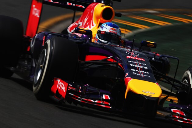 MELBOURNE, AUSTRALIA - MARCH 15: Sebastian Vettel of Germany and Infiniti Red Bull Racing drives during the final practice session prior to qualifying for the Australian Formula One Grand Prix at Albert Park on March 15, 2014 in Melbourne, Australia. (Photo by Clive Mason/Getty Images) MELBOURNE, AUSTRALIA - MARCH 15: Sebastian Vettel of Germany and Infiniti Red Bull Racing drives during the final practice session prior to qualifying for the Australian Formula One Grand Prix at Albert Park on March 15, 2014 in Melbourne, Australia. (Photo by Clive Mason/Getty Images)