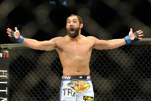 Nov 17, 2012; Montreal, QC, Canada; Johny Hendricks reacts after knocking out Martin Kampmann (not pictured) during first round action of their Welterweight bout at UFC 154 at the Bell Centre. Mandatory Credit: Eric Bolte-USA TODAY Sports Nov 17, 2012; Montreal, QC, Canada; Johny Hendricks reacts after knocking out Martin Kampmann (not pictured) during first round action of their Welterweight bout at UFC 154 at the Bell Centre. Mandatory Credit: Eric Bolte-USA TODAY Sports