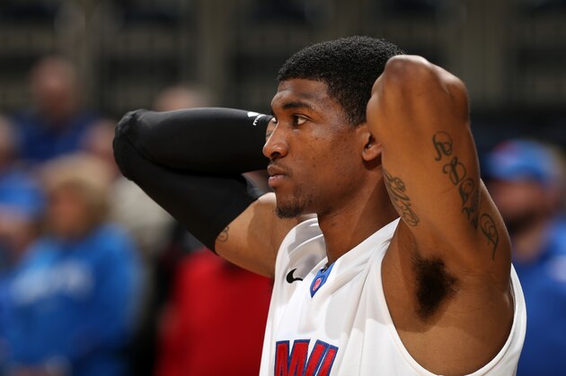 MEMPHIS, TN - MARCH 13: Crandall Head #13 of the SMU Mustangs looks on dejected against the Houston Cougars during the quarterfinal round of the American Athletic Conference Tournament at FedExForum on March 13, 2014 in Memphis, Tennessee. Houston defeated SMU 68-64. (Photo by Joe Murphy/Getty Images)