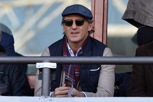 GENOA, ITALY - MARCH 09:  Roberto Mancini looks on during the Serie A match between UC Sampdoria and AS Livorno Calcio at Stadio Luigi Ferraris on March 9, 2014 in Genoa, Italy.  (Photo by Tullio M. Puglia/Getty Images)