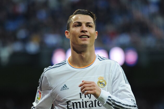 MADRID, SPAIN - MARCH 09:  Cristiano Ronaldo of Real Madrid smiles during the La Liga match between Real Madrid CF and Levante UD at Santiago Bernabeu stadium on March 9, 2014 in Madrid, Spain.  (Photo by Denis Doyle/Getty Images)