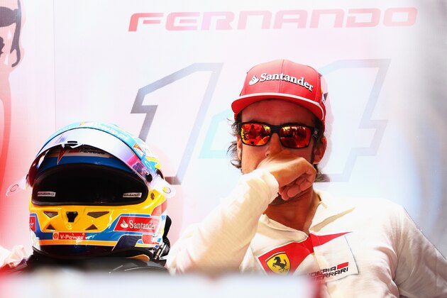 MELBOURNE, AUSTRALIA - MARCH 14:  Fernando Alonso of Spain and Ferrari prepares to drive during practice for the Australian Formula One Grand Prix at Albert Park on March 14, 2014 in Melbourne, Australia.  (Photo by Clive Mason/Getty Images)