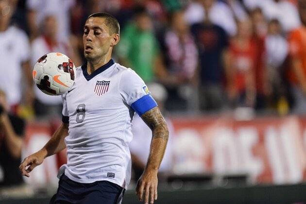 COLUMBUS, OH - SEPTEMBER 10: Clint Dempsey #8 of the United States Men's National Team in action against Mexico at Columbus Crew Stadium on September 10, 2013 in Columbus, Ohio. (Photo by Jamie Sabau/Getty Images)