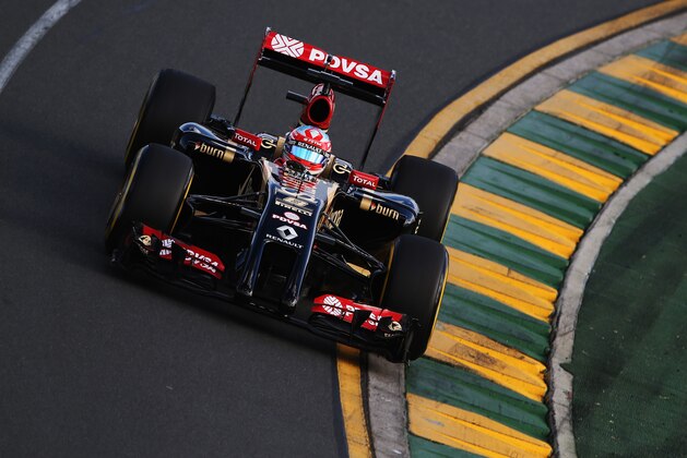 MELBOURNE, AUSTRALIA - MARCH 16:  Romain Grosjean of France and Lotus drives during the Australian Formula One Grand Prix at Albert Park on March 16, 2014 in Melbourne, Australia.  (Photo by Mark Thompson/Getty Images)