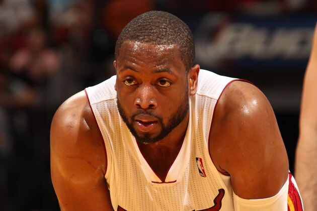 MIAMI, FL - March 14: Dwyane Wade #3 of the Miami Heat during a game against the Denver Nuggets at the American Airlines Arena in Miami, Florida on March 14 2014. NOTE TO USER: User expressly acknowledges and agrees that, by downloading and/or using this photograph, user is consenting to the terms and conditions of the Getty Images License Agreement. Mandatory copyright notice: Copyright NBAE 2014 (Photo by Issac Baldizon/NBAE via Getty Images)