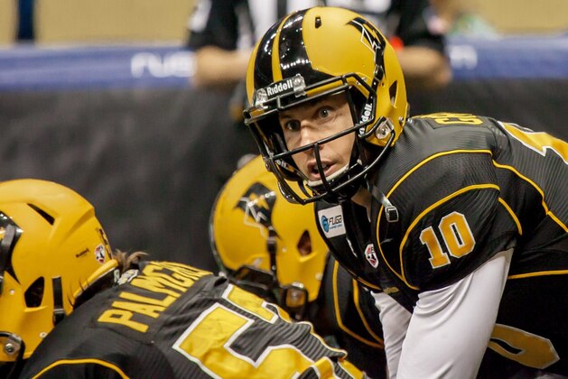 Tommy Grady threw five touchdown passes in the Arena Football League season opener, but mistakes and late turnovers cost the Power in his Pittsburgh debut last Saturday.