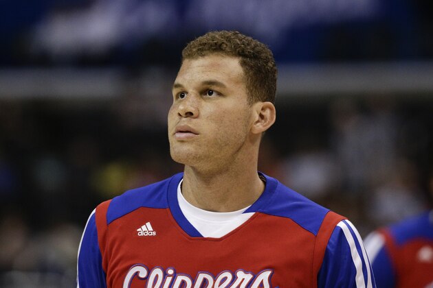 Los Angeles Clippers's Blake Griffin looks on before an NBA basketball game against the Cleveland Cavaliers on Sunday, March 16, 2014, in Los Angeles. (AP Photo/Jae C. Hong) Los Angeles Clippers's Blake Griffin looks on before an NBA basketball game against the Cleveland Cavaliers on Sunday, March 16, 2014, in Los Angeles. (AP Photo/Jae C. Hong)
