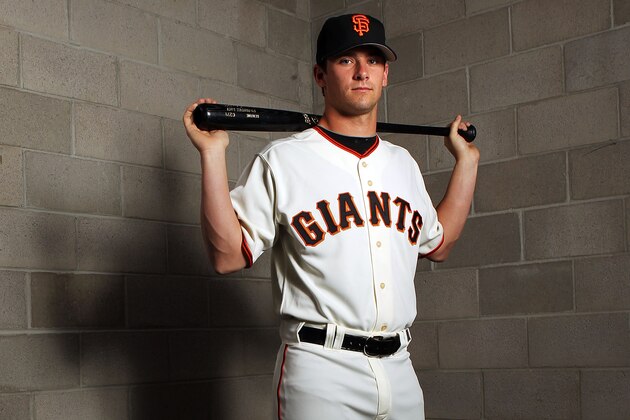 SCOTTSDALE, AZ - MARCH 01:  Andrew Susac #67 of the San Francisco Giants poses during spring training photo day on March 1, 2012 in Scottsdale, Arizona.  (Photo by Jamie Squire/Getty Images)