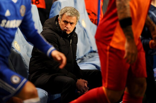 LONDON, ENGLAND - MARCH 18:  Jose Mourinho manager of Chelsea looks on prior to the UEFA Champions League Round of 16 second leg match between Chelsea and Galatasaray AS at Stamford Bridge on March 18, 2014 in London, England.  (Photo by Mike Hewitt/Getty Images)