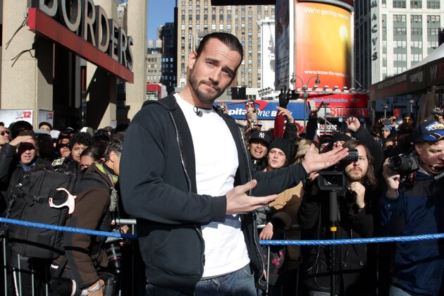 WWE Superstar CM Punk poses at Madison Square Garden, Friday, Nov. 18, 2011, in New York, during a rally leading up to the 25th Anniversary of Survivor Series, taking place Sunday at Madison Square Garden.  The event will feature actor and wrestling favorite Dwayne