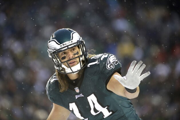 Philadelphia Eagles' Riley Cooper in action during the second half of an NFL football game against the Detroit Lions, Sunday, Dec. 8, 2013, in Philadelphia. (AP Photo/Matt Rourke) Philadelphia Eagles' Riley Cooper in action during the second half of an NFL football game against the Detroit Lions, Sunday, Dec. 8, 2013, in Philadelphia. (AP Photo/Matt Rourke)