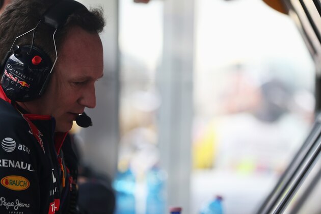 MELBOURNE, AUSTRALIA - MARCH 16:  Infiniti Red Bull Racing Team Principal Christian Horner is seen on the pitwall during the Australian Formula One Grand Prix at Albert Park on March 16, 2014 in Melbourne, Australia.  (Photo by Mark Thompson/Getty Images)