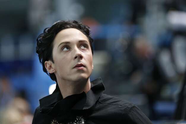 Feb 17, 2014; Sochi, RUSSIA; NBC figure skating commentator Johnny Weir prior to the ice dance free dance program during the Sochi 2014 Olympic Winter Games at Iceberg Skating Palace. Mandatory Credit: Jeff Swinger-USA TODAY Sports