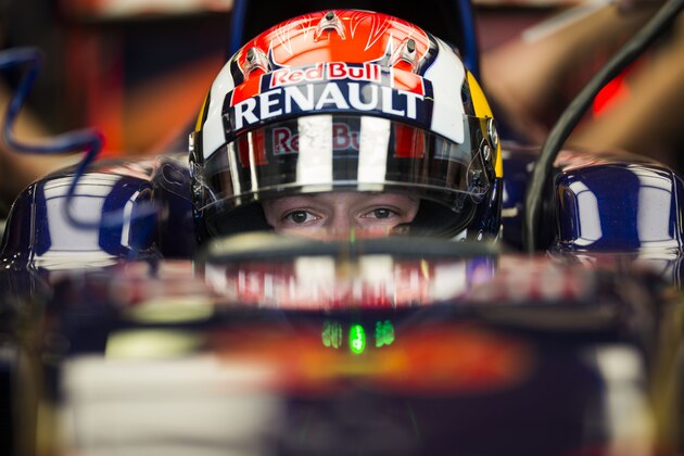 MELBOURNE, AUSTRALIA - MARCH 15:  Daniil Kvyat of Russia and Scuderia Toro Rosso prepares to drive during qualifying for the Australian Formula One Grand Prix at Albert Park on March 15, 2014 in Melbourne, Australia.  (Photo by Peter Fox/Getty Images)