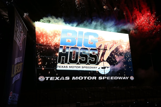 FORT WORTH, TX - MARCH 19:  A view of 'Big Hoss' the largest HD video board in the world at Texas Motor Speedway on March 19, 2014 in Fort Worth, Texas.  (Photo by Gary Miller/Getty Images for Texas Motor Speedway)