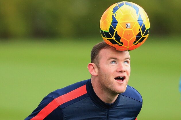 LONDON, ENGLAND - MARCH 03:  Wayne Rooney in action during the England training session at the Tottenham Hotspur Training Centre on March 3, 2014 in London, England.  (Photo by Richard Heathcote/Getty Images)