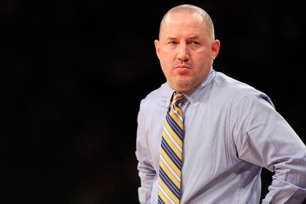 NEW YORK, NY - FEBRUARY 01:  Head coach Buzz Williams of the Marquette Golden Eagles looks on from the sideline during the game against the St. John's Red Storm at Madison Square Garden on February 1, 2014 in New York City.  (Photo by Nate Shron/Getty Images)