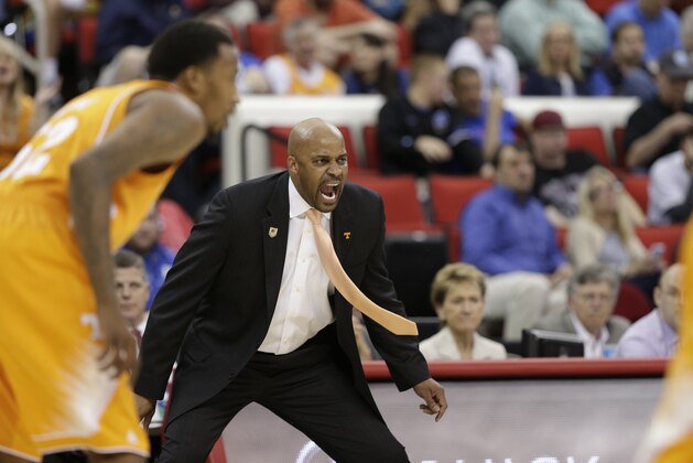 Tennessee head coach Cuonzo Martin speaks to players against Massachusetts during the first half of an NCAA college basketball second-round tournament game, Friday, March 21, 2014, in Raleigh. (AP Photo/Chuck Burton) Tennessee head coach Cuonzo Martin speaks to players against Massachusetts during the first half of an NCAA college basketball second-round tournament game, Friday, March 21, 2014, in Raleigh. (AP Photo/Chuck Burton)