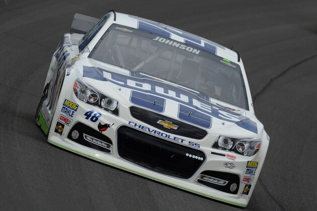 FONTANA, CA - MARCH 22: Jimmie Johnson drives the #48 Lowe's Chevrolet during practice for the NASCAR Sprint Cup Series Auto Club 400 at Auto Club Speedway on March 22, 2014 in Fontana, California. (Photo by Robert Laberge/Getty Images) FONTANA, CA - MARCH 22: Jimmie Johnson drives the #48 Lowe's Chevrolet during practice for the NASCAR Sprint Cup Series Auto Club 400 at Auto Club Speedway on March 22, 2014 in Fontana, California. (Photo by Robert Laberge/Getty Images)