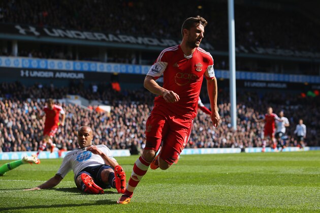 LONDON, ENGLAND - MARCH 23: Jay Rodriguez of Southampton turns away after scoring the opening goal during the Barclays Premier League match between Tottenham Hotspur and Southampton at White Hart Lane on March 23, 2014 in London, England. (Photo by Clive Rose/Getty Images) LONDON, ENGLAND - MARCH 23: Jay Rodriguez of Southampton turns away after scoring the opening goal during the Barclays Premier League match between Tottenham Hotspur and Southampton at White Hart Lane on March 23, 2014 in London, England. (Photo by Clive Rose/Getty Images)