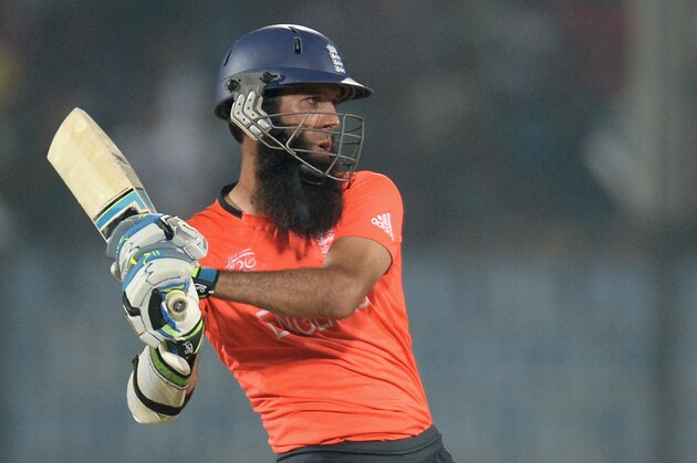 CHITTAGONG, BANGLADESH - MARCH 22:  Moeen Ali of England bats during the ICC World Twenty20 Bangladesh 2014 group 1 match between England and New Zealand at Zahur Ahmed Chowdhury Stadium on March 22, 2014 in Chittagong, Bangladesh.  (Photo by Gareth Copley/Getty Images)