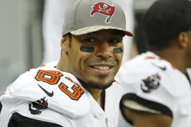 Tampa Bay Buccaneers wide receiver Vincent Jackson (83) sits on the bench during the fourth quarter of an NFL football game against the Detroit Lions at Ford Field in Detroit, Sunday, Nov. 24, 2013. (AP Photo/Duane Burleson) Tampa Bay Buccaneers wide receiver Vincent Jackson (83) sits on the bench during the fourth quarter of an NFL football game against the Detroit Lions at Ford Field in Detroit, Sunday, Nov. 24, 2013. (AP Photo/Duane Burleson)