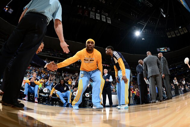 DENVER, CO - MARCH 23: Ty Lawson #3 of the Denver Nuggets gets introduced before a game against the Washington Wizards on March 23, 2014 at the Pepsi Center in Denver, Colorado. NOTE TO USER: User expressly acknowledges and agrees that, by downloading and/or using this Photograph, user is consenting to the terms and conditions of the Getty Images License Agreement. Mandatory Copyright Notice: Copyright 2014 NBAE (Photo by Garrett W. Ellwood/NBAE via Getty Images) DENVER, CO - MARCH 23: Ty Lawson #3 of the Denver Nuggets gets introduced before a game against the Washington Wizards on March 23, 2014 at the Pepsi Center in Denver, Colorado. NOTE TO USER: User expressly acknowledges and agrees that, by downloading and/or using this Photograph, user is consenting to the terms and conditions of the Getty Images License Agreement. Mandatory Copyright Notice: Copyright 2014 NBAE (Photo by Garrett W. Ellwood/NBAE via Getty Images)