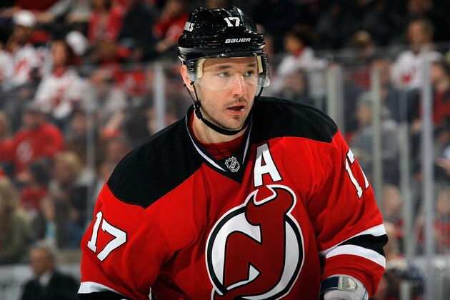 NEWARK, NJ - APRIL 20:  Ilya Kovalchuk #17 of the New Jersey Devils skates against the Florida Panthers at the Prudential Center on April 20, 2013 in Newark, New Jersey. The Devils defeated the Panthers 6-2,  (Photo by Bruce Bennett/Getty Images)