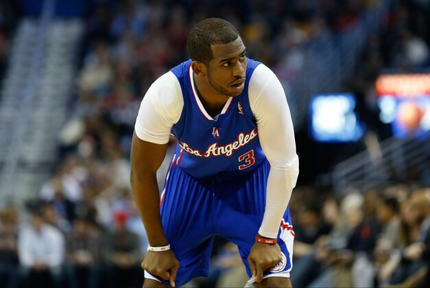 Mar 26, 2014; New Orleans, LA, USA; Los Angeles Clippers guard Chris Paul (3) against the New Orleans Pelicans during the second quarter of a game at the Smoothie King Center. Mandatory Credit: Derick E. Hingle-USA TODAY Sports
