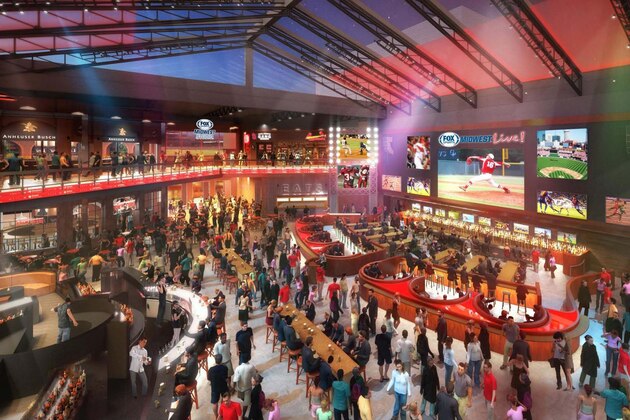 Just in time for the start of the 2014 baseball season, the new Budweiser Brew House in the much-anticipated Ballpark Village development in St. Louis will open its doors this week. Spanning three levels and 26,000 square feet, the venue includes an outdoor beer garden and rooftop deck with spectacular views of Busch Stadium.  (PRNewsFoto/Anheuser-Busch) THIS CONTENT IS PROVIDED BY PRNewsfoto and is for EDITORIAL USE ONLY**