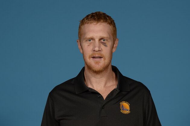 OAKLAND, CA - SEPTEMBER 27:  Brian Scalabrine poses for a photo on Golden State Warriors media day held September 27, 2013 at the Warriors practice facility in Oakland, California. NOTE TO USER: User expressly acknowledges and agrees that, by downloading and/or using this Photograph, user is consenting to the terms and conditions of the Getty Images License Agreement. Mandatory Copyright Notice: Copyright 2013 NBAE (Photo by Rocky Widner/NBAE via Getty Images)