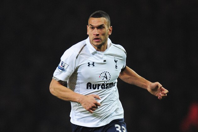 LONDON, ENGLAND - FEBRUARY 25:  Steven Caulker of Tottenham Hotspur in action during the Barclays Premier League match between West Ham United and Tottenham Hotspur at the Boleyn Ground on February 25, 2013 in London, England.  (Photo by Jamie McDonald/Getty Images)