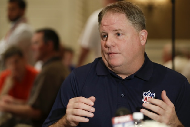 Philadelphia Eagles head coach Chip Kelly talks with reporters during the NFC Head Coaches Breakfast at the NFL football meetings in Orlando, Fla., Wednesday, March 26, 2014. (AP Photo/John Raoux) Philadelphia Eagles head coach Chip Kelly talks with reporters during the NFC Head Coaches Breakfast at the NFL football meetings in Orlando, Fla., Wednesday, March 26, 2014. (AP Photo/John Raoux)