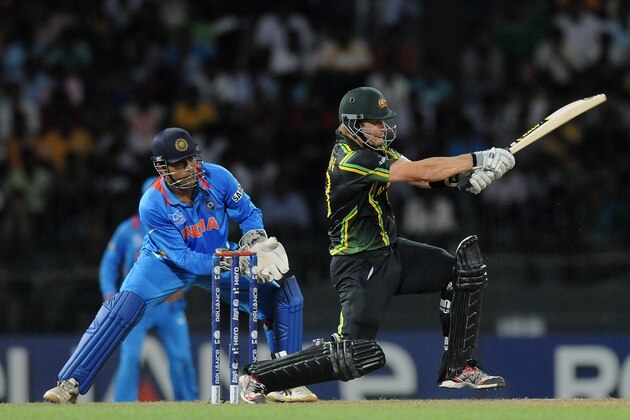 COLOMBO, SRI LANKA - SEPTEMBER 28:  Shane Watson of Australia bats during the super eight match between Australia and India held at R. Premadasa Stadium on September 28, 2012 in Colombo, Sri Lanka.  (Photo by Pal Pillai/Getty Images)