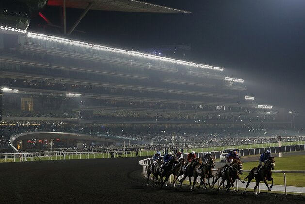 DUBAI, UNITED ARAB EMIRATES - JANUARY 23:  A general view of Meydan Racecourse during the third Dubai World Cup Carnival Meeting at the Meydan Racecourse on January 23, 2014 in Dubai, United Arab Emirates.  (Photo by Francois Nel/Getty Images)