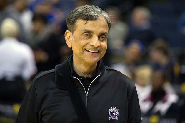 Nov 2, 2013; Oakland, CA, USA; Sacramento Kings majority owner Vivek Ranadive before the game against the Golden State Warriors at Oracle Arena. Mandatory Credit: Kelley L Cox-USA TODAY Sports