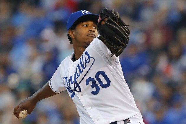 Kansas City Royals starting pitcher Yordano Ventura delivers to a Cleveland Indians batter during the first inning of a baseball game at Kauffman Stadium in Kansas City, Mo., Tuesday, Sept. 17, 2013. (AP Photo/Orlin Wagner) Kansas City Royals starting pitcher Yordano Ventura delivers to a Cleveland Indians batter during the first inning of a baseball game at Kauffman Stadium in Kansas City, Mo., Tuesday, Sept. 17, 2013. (AP Photo/Orlin Wagner)