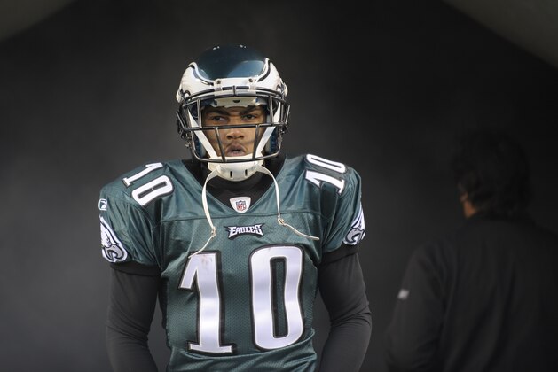 Philadelphia Eagles' DeSean Jackson walks to the field at the start of an NFL football game against the New York Jets Sunday, Dec. 18, 2011 in Philadelphia. The Eagles won 45-19. (AP Photo/Michael Perez) Philadelphia Eagles' DeSean Jackson walks to the field at the start of an NFL football game against the New York Jets Sunday, Dec. 18, 2011 in Philadelphia. The Eagles won 45-19. (AP Photo/Michael Perez)