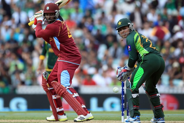 LONDON, ENGLAND - JUNE 07: Chris Gayle of West Indies hits the ball to the boundary during the ICC Champions Trophy group B match between West Indies and Pakistan at The Oval on June 7, 2013 in London, England. (Photo by Richard Heathcote/Getty Images) LONDON, ENGLAND - JUNE 07: Chris Gayle of West Indies hits the ball to the boundary during the ICC Champions Trophy group B match between West Indies and Pakistan at The Oval on June 7, 2013 in London, England. (Photo by Richard Heathcote/Getty Images)