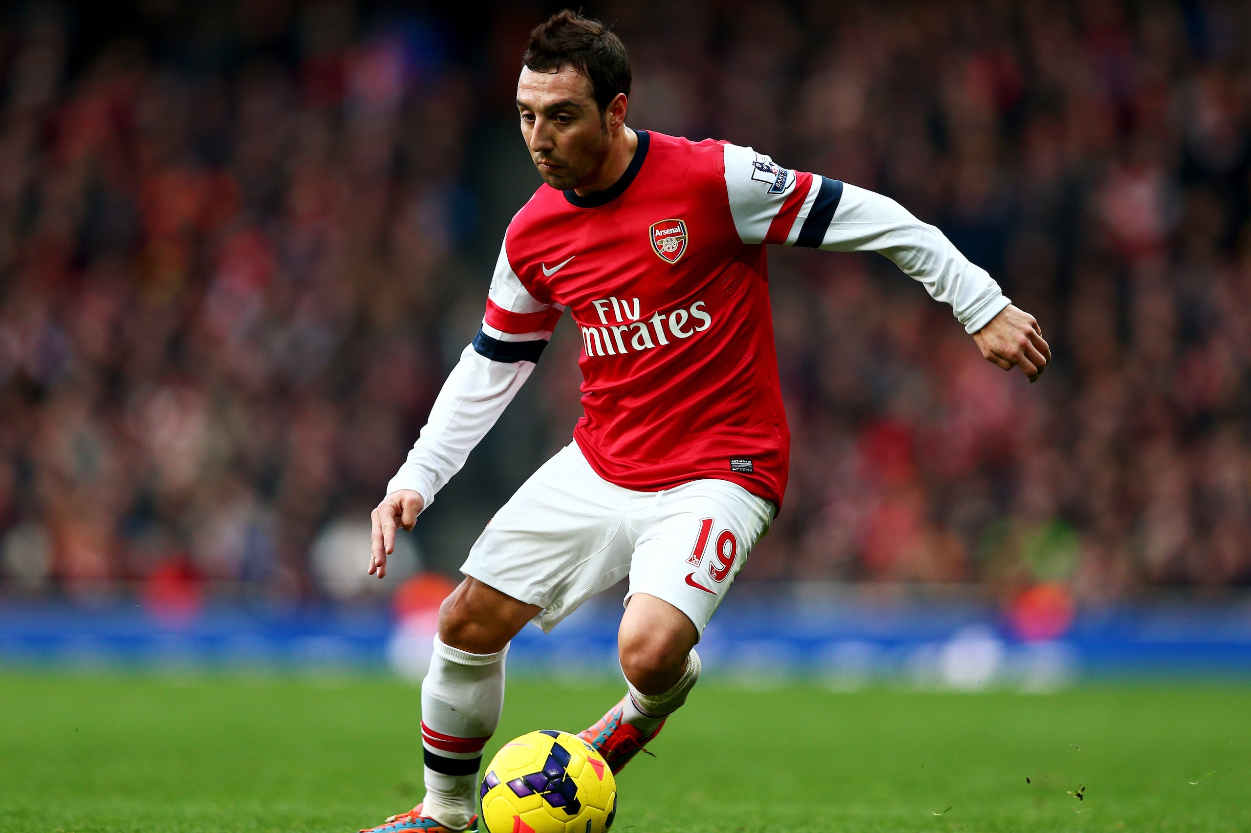 LONDON, ENGLAND - JANUARY 18: Santi Cazorla of Arsenal in action during the Barclays Premier League match between Arsenal and Fulham at Emirates Stadium on January 18, 2014 in London, England. (Photo by Clive Mason/Getty Images) LONDON, ENGLAND - JANUARY 18: Santi Cazorla of Arsenal in action during the Barclays Premier League match between Arsenal and Fulham at Emirates Stadium on January 18, 2014 in London, England. (Photo by Clive Mason/Getty Images)