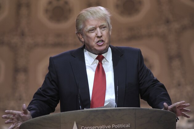 Donald Trump speaks at the Conservative Political Action Committee annual conference in National Harbor, Md., Thursday, March 6, 2014. Thursday marks the first day of the annual Conservative Political Action Conference, which brings together prospective presidential candidates, conservative opinion leaders and tea party activists from coast to coast. (AP Photo/Susan Walsh)