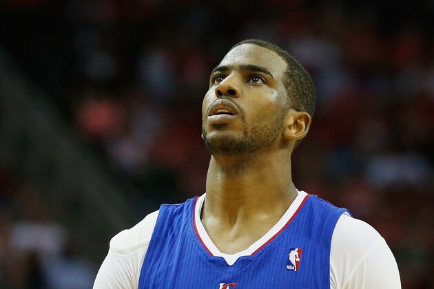 HOUSTON, TX - MARCH 29:  Chris Paul #3 of the Los Angeles Clippers waits on the court against the Houston Rockets during the game at the Toyota Center on March 29, 2014 in Houston, Texas. NOTE TO USER: User expressly acknowledges and agrees that, by downloading and or using this photograph, User is consenting to the terms and conditions of the Getty Images License Agreement.  (Photo by Scott Halleran/Getty Images)