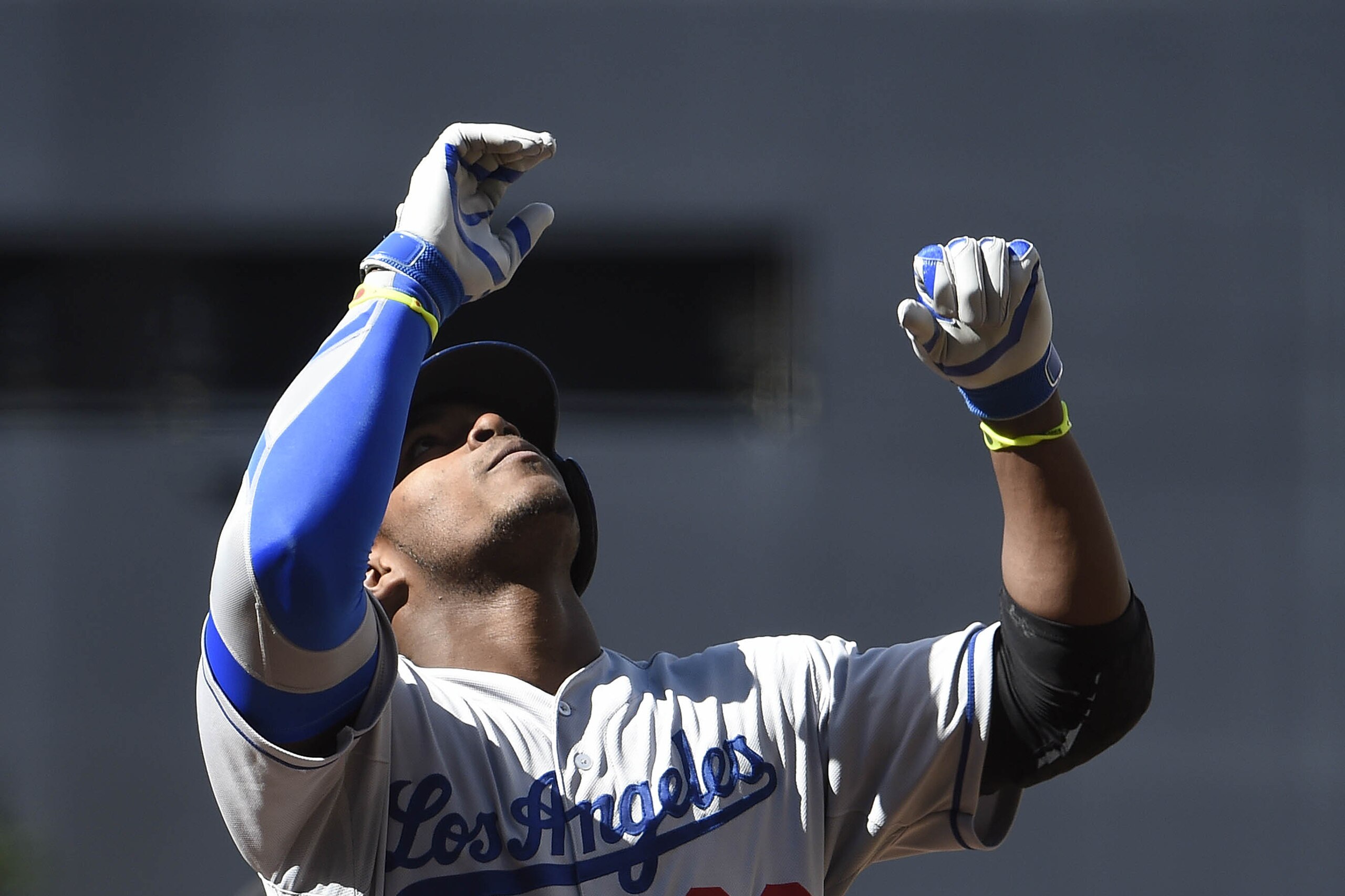 SAN DIEGO, CA - APRIL 1:  Yasiel Puig