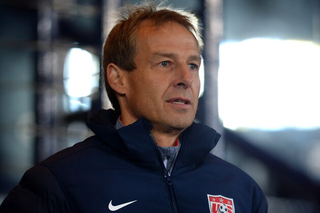 GLASGOW,  SCOTLAND - NOVEMBER 15 :  USA manager Jurgen Klinsmann during the International Friendly match between Scotland and USA at Hampden Park on November 15, 2013.  (Photo by Mark Runnacles/Getty Images)