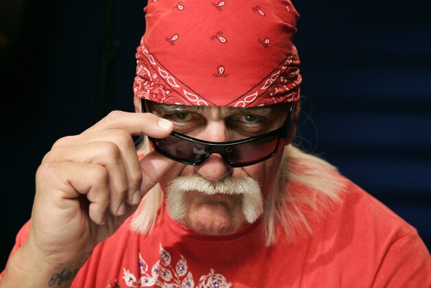 Hulk Hogan poses for a portrait Wednesday, Oct. 28, 2009 in New York.  (AP Photo/Jeff Christensen)