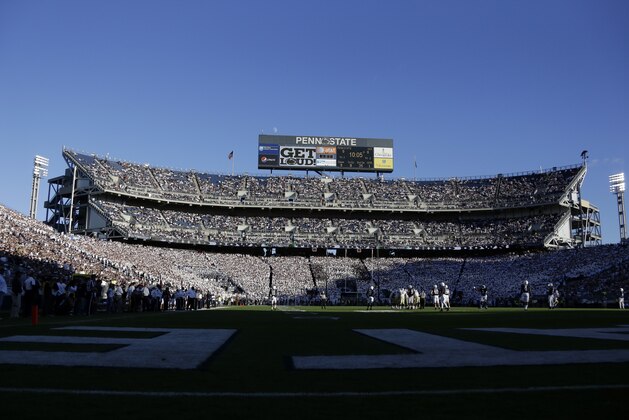 Penn State plays Central Florida at Beaver Stadium in an NCAA college football game in State College, Pa., Saturday, Sept. 14, 2013. Central Florida won 34-31. (AP Photo/Gene J. Puskar) Penn State plays Central Florida at Beaver Stadium in an NCAA college football game in State College, Pa., Saturday, Sept. 14, 2013. Central Florida won 34-31. (AP Photo/Gene J. Puskar)