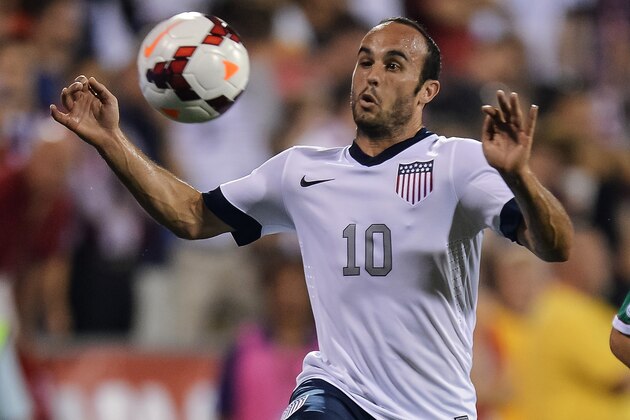 COLUMBUS, OH - SEPTEMBER 10: Landon Donovan #10 of the United States Men's National Team in action against Mexico at Columbus Crew Stadium on September 10, 2013 in Columbus, Ohio. (Photo by Jamie Sabau/Getty Images)