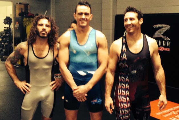 Clay Guida, Kyle Noke and Tim Kennedy rocking singlets