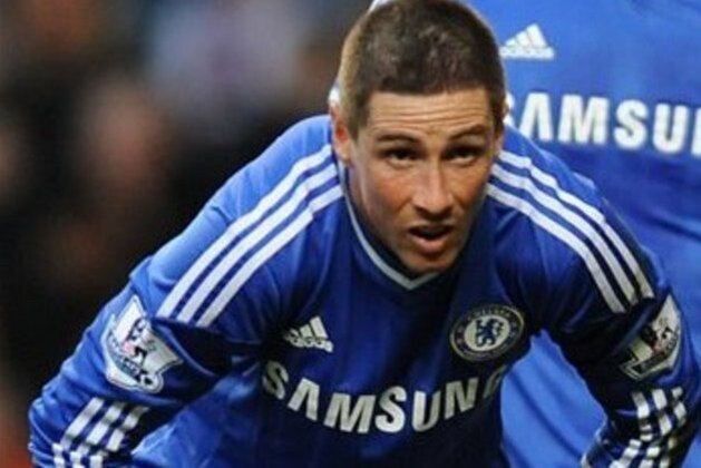 Chelsea's Fernando Torres during the English Premier League soccer match between Aston Villa and Chelsea at Villa Park, Birmingham, England, Saturday, March 15, 2014.  (AP Photo/Rui Vieira)